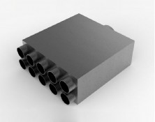 Collettore aria dritto 1x125 in - 5x75 out - in avanti Collettore aria dritto 1x125 in - 5x75 out - in avanti